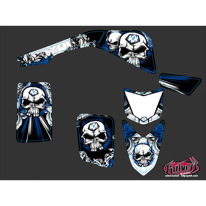 Kit Déco Quad Trash Yamaha Blaster Noir Bleu (2003-2007)
