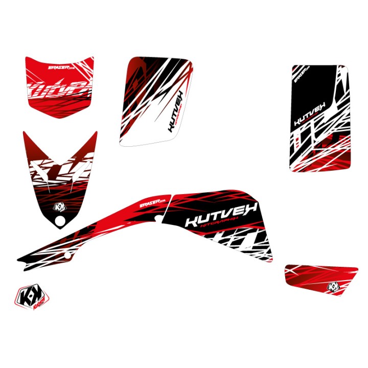 Kit Déco Quad Eraser Yamaha Blaster Rouge Blanc (2003-2007)