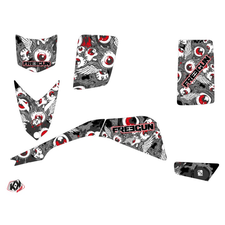 Kit Déco Quad Freegun Eyed Yamaha Blaster Rouge (2003-2007)