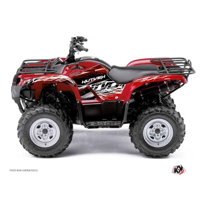 Kit Déco Quad Eraser Yamaha 125 Grizzly Rouge Blanc (2005-2013)