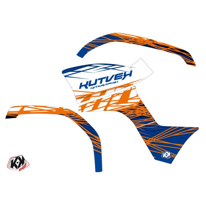 Kit Déco Quad Eraser Yamaha 125 Grizzly Bleu Orange (2005-2013)