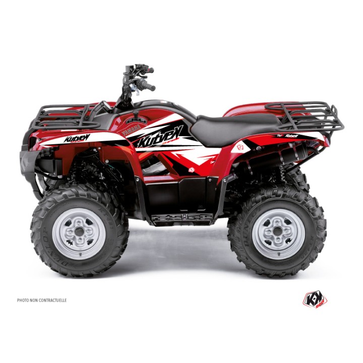 Kit Déco Quad Stage Yamaha 125 Grizzly Noir Rouge (2005-2013)