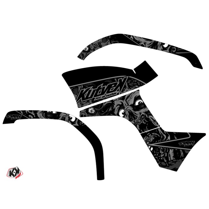 Kit Déco Quad Zombies Dark Yamaha 125 Grizzly Noir (2005-2013)