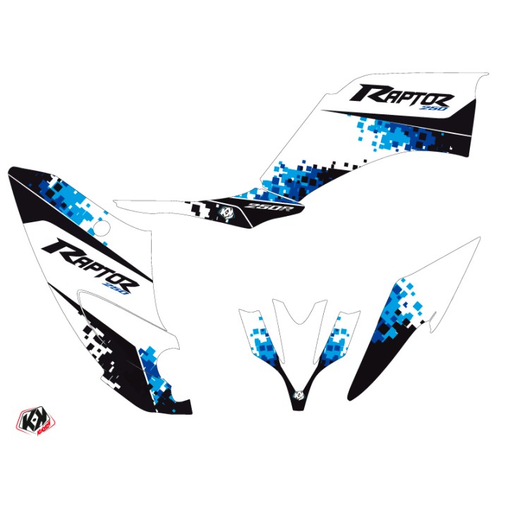 Kit Déco Quad Hangtown Yamaha 250 Raptor Bleu (2008-2014)