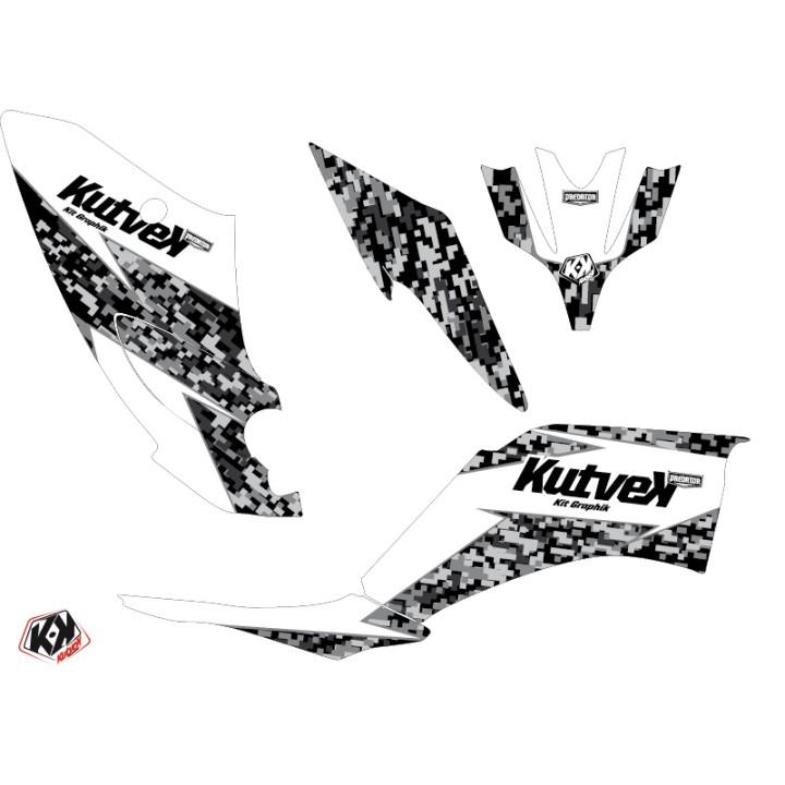 Kit Déco Quad Predator Yamaha 250 Raptor Blanc (2008-2014)