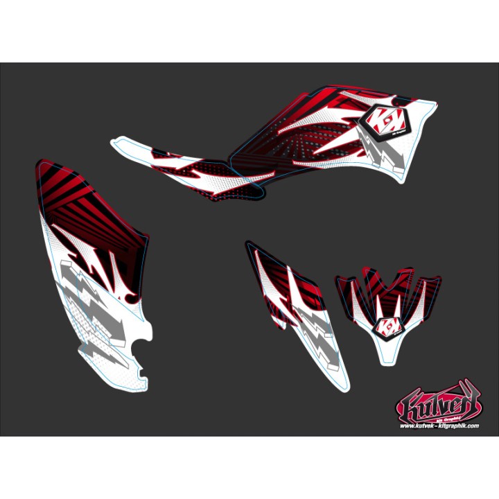 Kit Déco Quad Graff Yamaha 250 Raptor Rouge (2008-2014)
