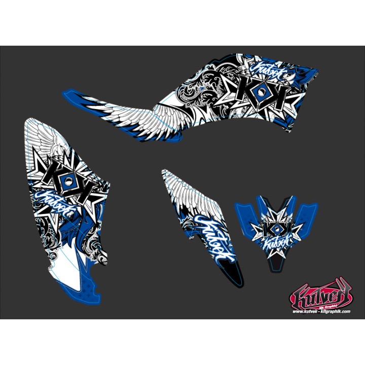 Kit Déco Quad Demon Yamaha 250 Raptor Bleu (2008-2014)