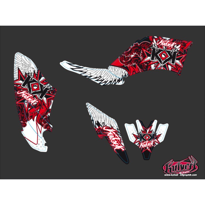 Kit Déco Quad Demon Yamaha 250 Raptor Rouge (2008-2014)