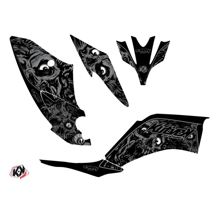 Kit Déco Quad Zombies Dark Yamaha 250 Raptor Noir (2008-2014)