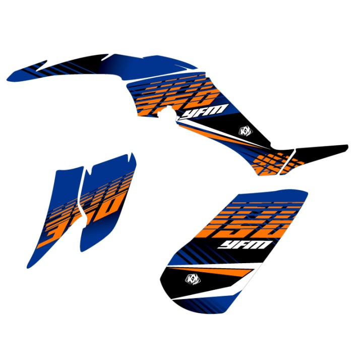 Kit Déco Quad Flow Yamaha 350 Raptor Orange (2005-2015)