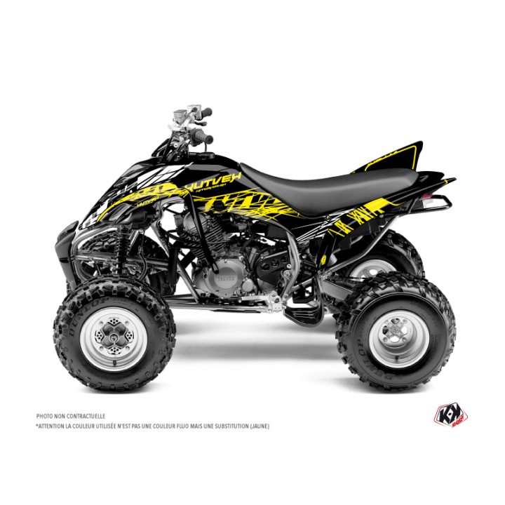 Kit Déco Quad Eraser Fluo Yamaha 350 Raptor Jaune (2005-2015)