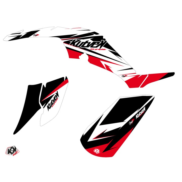 Kit Déco Quad Stage Yamaha 350 Raptor Noir Rouge (2005-2015)
