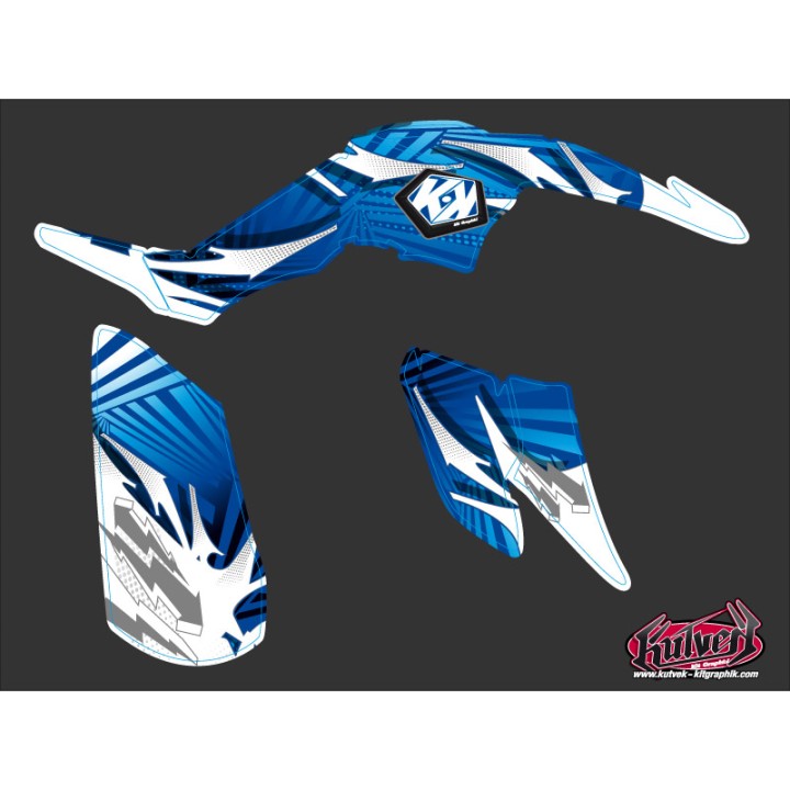 Kit Déco Quad Graff Yamaha 350 Raptor Bleu (2005-2015)