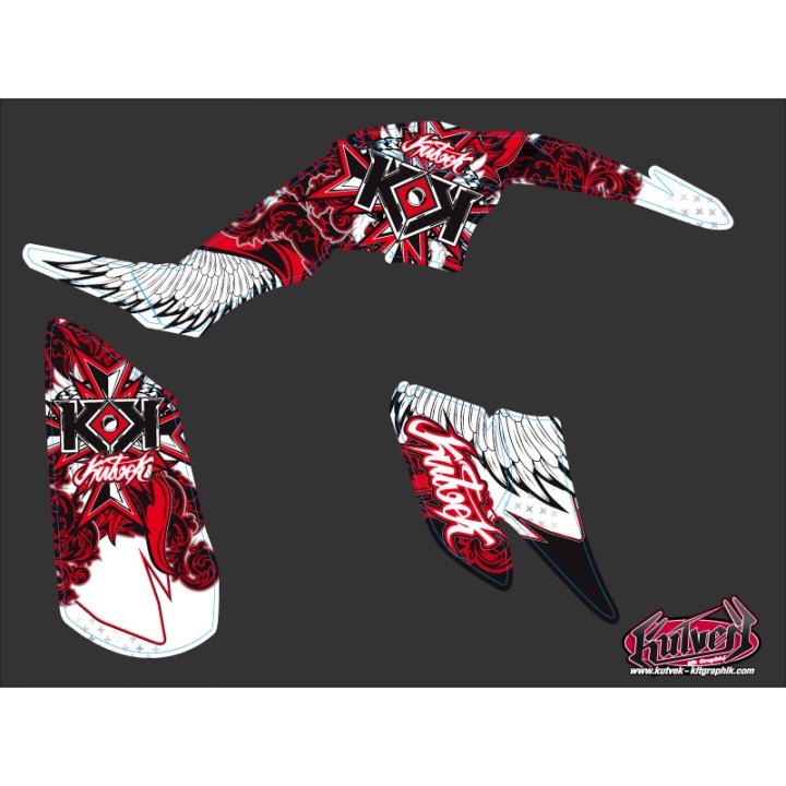 Kit Déco Quad Demon Yamaha 350 Raptor Rouge (2005-2015)