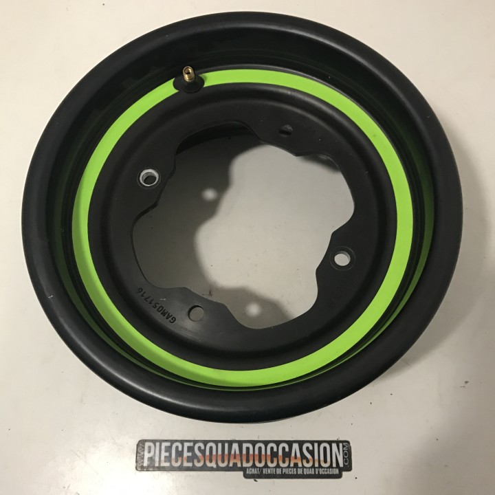 jante avant 250/350/450/660/700 yamaha (noir/filet vert)