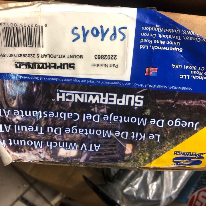 support de treuil quad 400/500/600/700 sportman polaris (04)