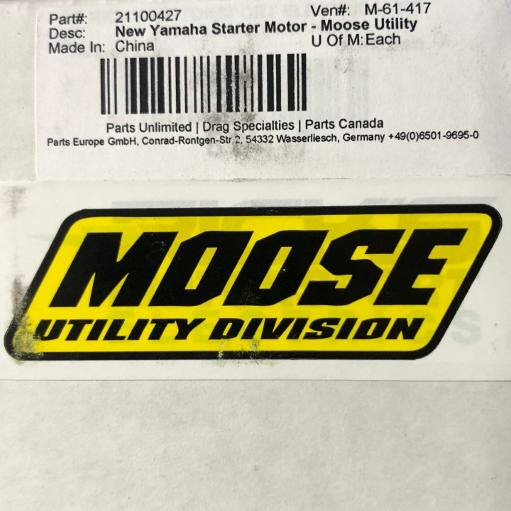 démareur quad 250 raptor yamaha (moose)