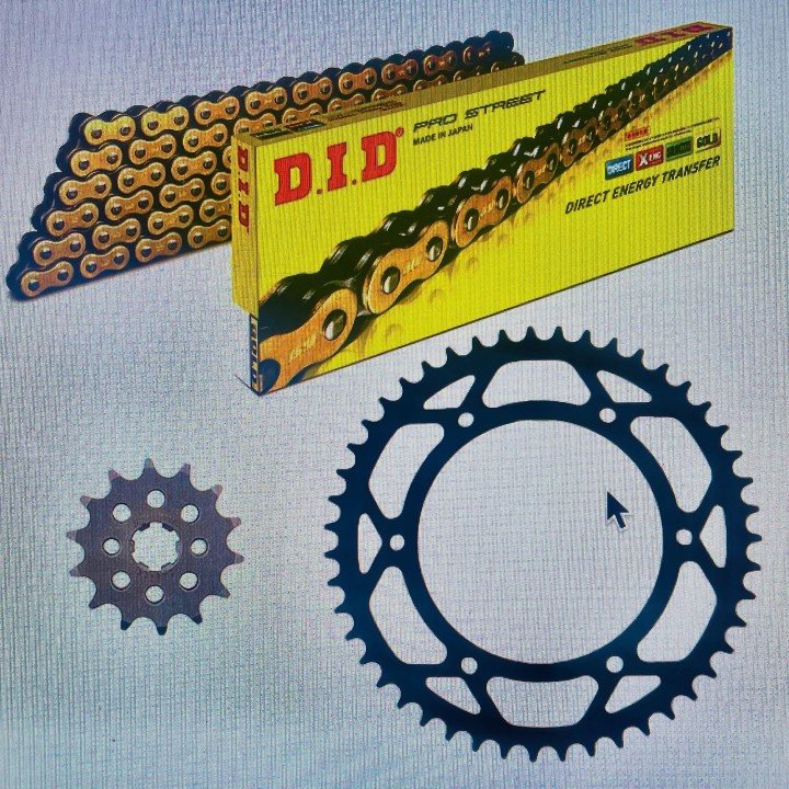 Kit chaîne DID/JT 520VX3 11/40 renforcée quad trail blazer et  trail-boos polaris