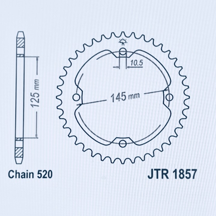 couronne acier quad yamaha (38 dents)